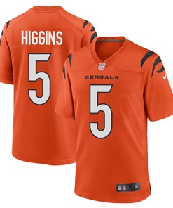 Tee Higgins 5 Cincinnati Bengals Men Alternate Game Jersey - Orange