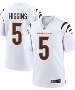 Tee Higgins 5 Cincinnati Bengals Men Game Jersey - White