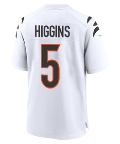 Tee Higgins 5 Cincinnati Bengals Men Game Jersey - White