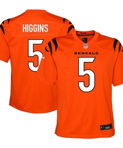 Tee Higgins 5 Cincinnati Bengals Youth Game Jersey - Orange