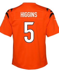 Tee Higgins 5 Cincinnati Bengals Youth Game Jersey - Orange
