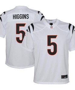 Tee Higgins 5 Cincinnati Bengals Youth Game Jersey - White