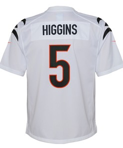 Tee Higgins 5 Cincinnati Bengals Youth Game Jersey - White