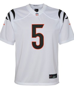 Tee Higgins 5 Cincinnati Bengals Youth Game Jersey - White