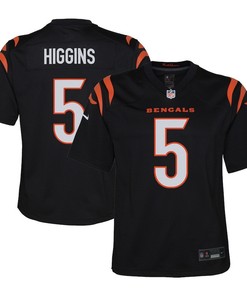 Tee Higgins 5 Cincinnati Bengals Youth Game Player Jersey - Black