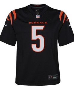 Tee Higgins 5 Cincinnati Bengals Youth Game Player Jersey - Black
