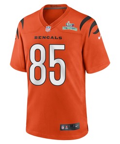 Tee Higgins 85 Cincinnati Bengals Super Bowl LVII Champions Men Alternate Game Jersey - Orange