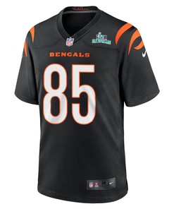 Tee Higgins 85 Cincinnati Bengals Super Bowl LVII Champions Men Game Jersey - Black