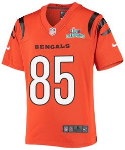 Tee Higgins 85 Cincinnati Bengals Super Bowl LVII Champions Youth Alternate Game Jersey - Black