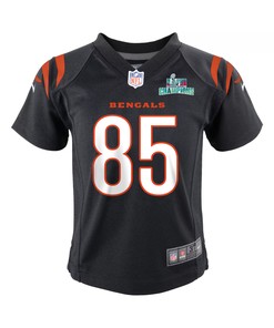 Tee Higgins 85 Cincinnati Bengals Super Bowl LVII Champions Youth Game Jersey - Black