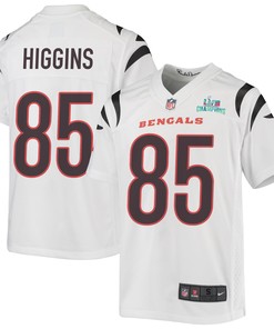 Tee Higgins 85 Cincinnati Bengals Super Bowl LVII Champions Youth Game Jersey - White