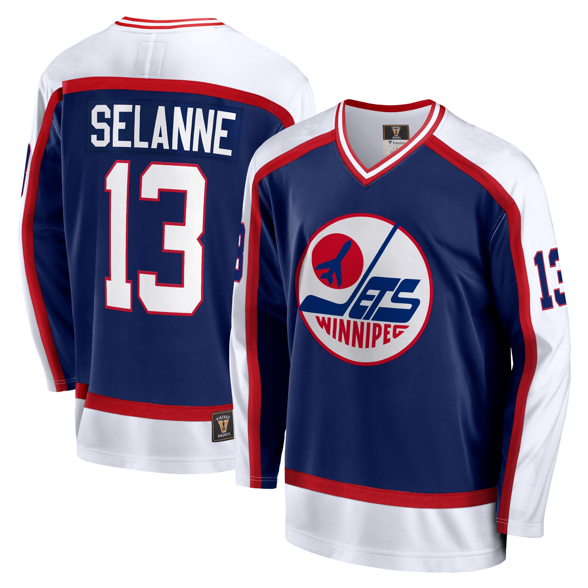 Teemu Selanne Winnipeg Jets Fanatics Branded Breakaway Retired Player Jersey - Navy Nhl