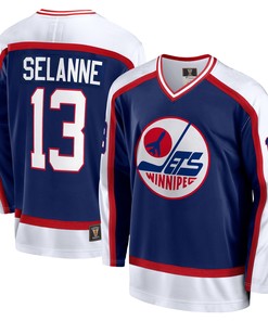Teemu Selanne Winnipeg Jets Fanatics Branded Breakaway Retired Player Jersey - Navy Nhl