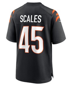Tegray Scales Cincinnati Bengals Game Player Jersey - Black