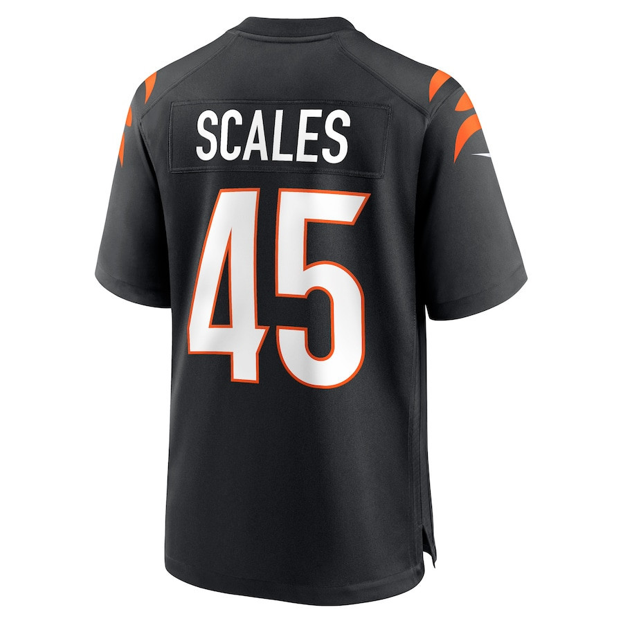 Tegray Scales Cincinnati Bengals Game Player Jersey - Black