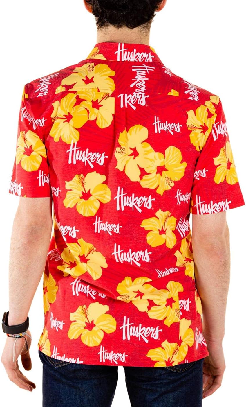 Tellum And Chop/Shinesty Nebraska Cornhuskers Hawaiian Shirt Floral Beach Shirt