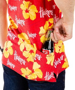 Tellum And Chop/Shinesty Nebraska Cornhuskers Hawaiian Shirt Floral Beach Shirt