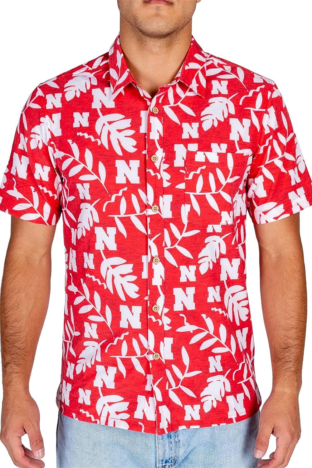 Tellum And Chop/Shinesty Nebraska Cornhuskers Hawaiian Shirt Palm Leaves Beach Shirt