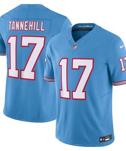 Tennessee Titans #17 Ryan Tannehill Oilers Throwback Vapor Fuse Limited Jersey - Light Blue