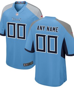 Tennessee Titans Alternate Custom Game Jersey - Light Blue Custom Jerseys Nfl
