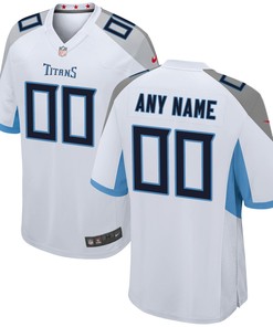Tennessee Titans Custom Game Jersey - White Custom Jerseys Nfl