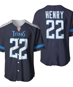Tennessee Titans Derrick Henry #22 Great Player Nfl American Football Team New Game Navy 2019 3d Designed Allover Gift For Titans Fans Baseball Jersey