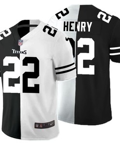 Tennessee Titans Derrick Henry #22 Nfl 2020 Black And White Jersey