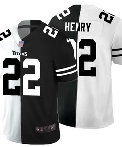 Tennessee Titans Derrick Henry #22 Nfl 2020 Black And White Jersey