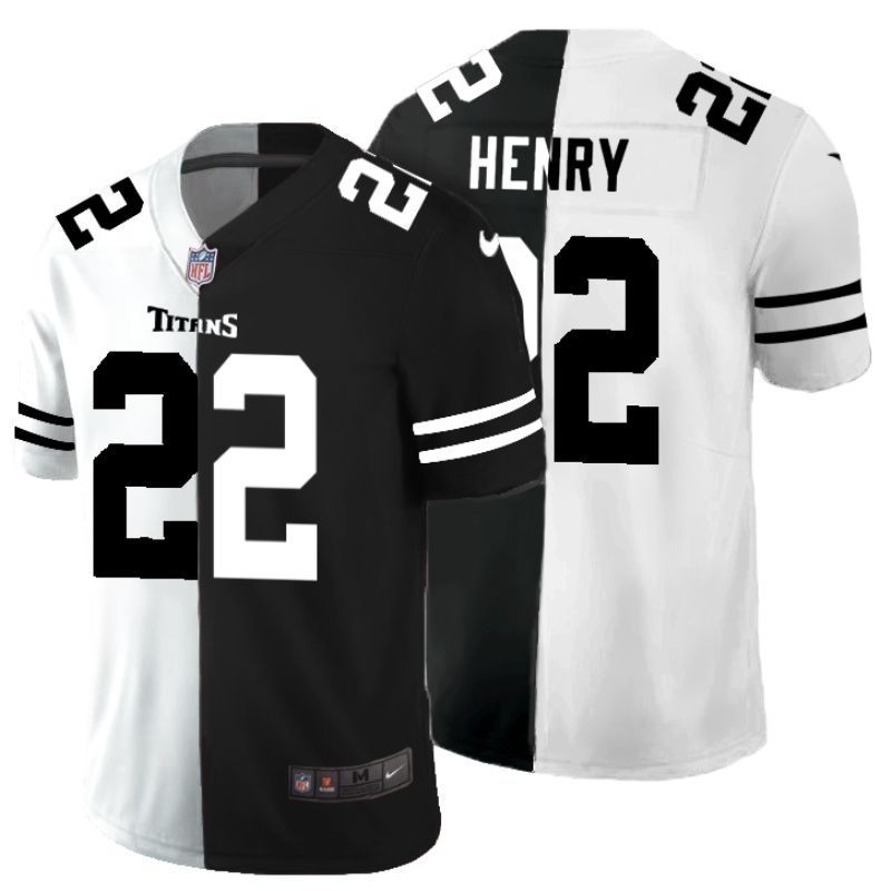 Tennessee Titans Derrick Henry #22 Nfl 2020 Black And White Jersey