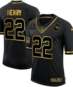 Tennessee Titans Derrick Henry #22 Nfl 2020 Black Jersey