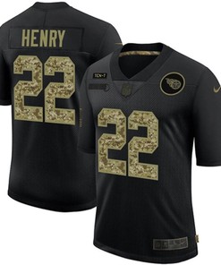 Tennessee Titans Derrick Henry #22 Nfl 2020 Black Jersey
