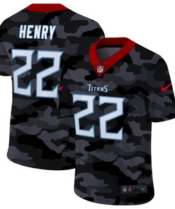 Tennessee Titans Derrick Henry #22 Nfl 2020 Camo Black Jersey