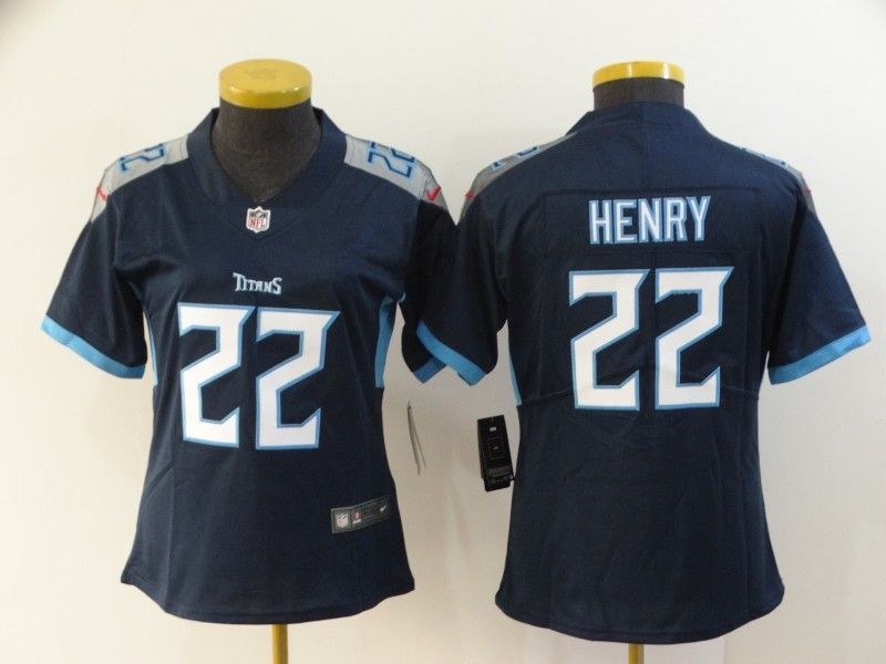 Tennessee Titans Derrick Henry #22 Nfl 2020 Navy Womens Jersey