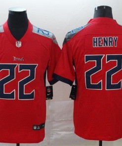 Tennessee Titans Derrick Henry #22 Nfl 2020 Red Jersey