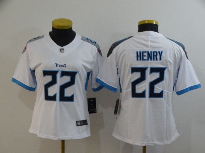 Tennessee Titans Derrick Henry #22 Nfl 2020 White Womens Jersey