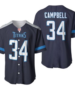Tennessee Titans Earl Campbell #34 Great Player Nfl American Football Team New Game Navy 2019 3d Designed Allover Gift For Titans Fans Baseball Jersey