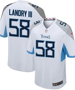Tennessee Titans Harold Landry 58 Game Jersey - White Jersey