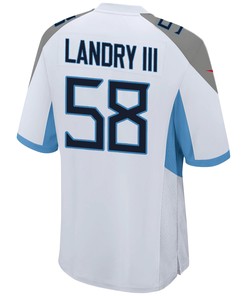 Tennessee Titans Harold Landry 58 Game Jersey - White Jersey