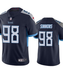 Tennessee Titans Jeffery Simmons 2019 Nfl Draft Navy Vapor Limited Jersey