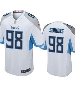 Tennessee Titans Jeffery Simmons 2019 Nfl Draft White Game Jersey