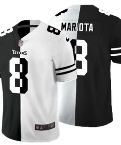 Tennessee Titans Marcus Mariota #8 Nfl 2020 Black And White Jersey