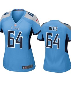 Tennessee Titans Nate Davis 2019 Nfl Draft Light Blue Game Womens Jersey