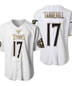 Tennessee Titans Ryan Tannehill #11 Nfl Great Player White 100th Season Golden Brandedition Jersey Style Gift For Titans Fans Baseball Jersey