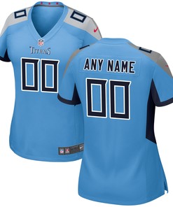Tennessee Titans Womens Alternate Custom Game Jersey Light Blue Custom Jerseys Nfl