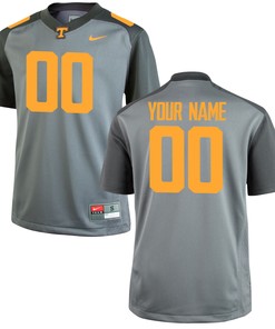 Tennessee Volunteers Custom Replica Jersey - Gray Custom Jerseys Ncaa