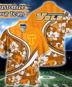 Tennessee Volunteers NCAA US Flag Flower Hawaii Shirt For Fans
