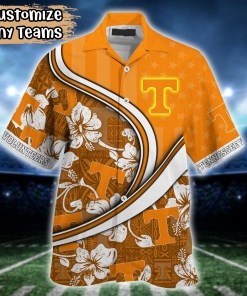 Tennessee Volunteers NCAA US Flag Flower Hawaii Shirt For Fans