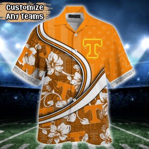 Tennessee Volunteers NCAA US Flag Flower Hawaii Shirt For Fans