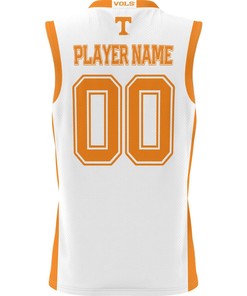 Tennessee Volunteers NIL Men Basketball Custom Jersey - White