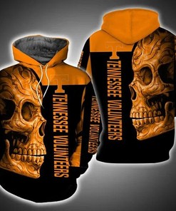 Tennessee Volunteers Skull 3D Hoodie College Baseball Apparel